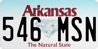 AR license plate 546MSN
