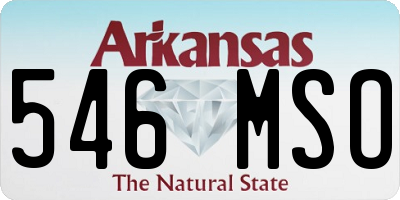 AR license plate 546MSO