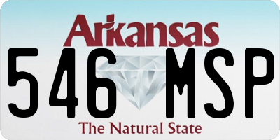 AR license plate 546MSP