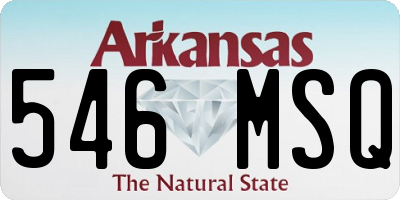 AR license plate 546MSQ