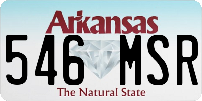 AR license plate 546MSR