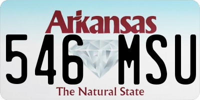 AR license plate 546MSU