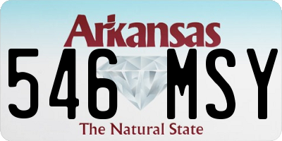 AR license plate 546MSY