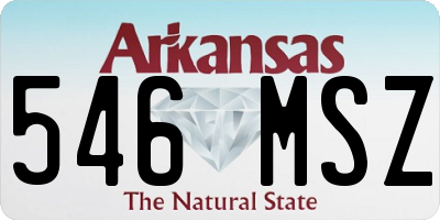 AR license plate 546MSZ