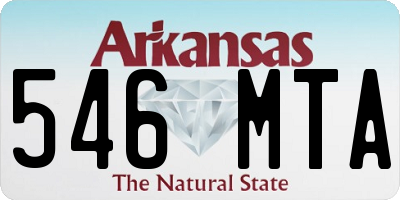 AR license plate 546MTA