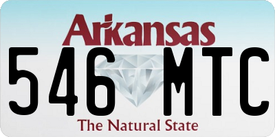 AR license plate 546MTC