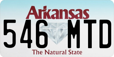 AR license plate 546MTD