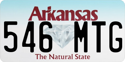 AR license plate 546MTG
