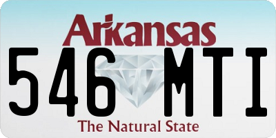AR license plate 546MTI