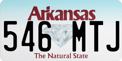 AR license plate 546MTJ