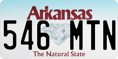 AR license plate 546MTN