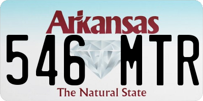 AR license plate 546MTR