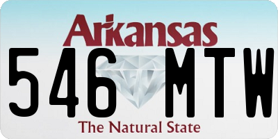 AR license plate 546MTW