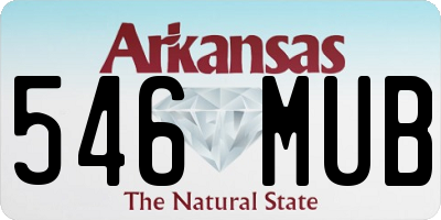 AR license plate 546MUB