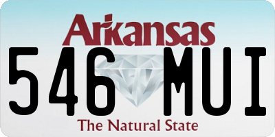 AR license plate 546MUI