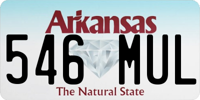 AR license plate 546MUL