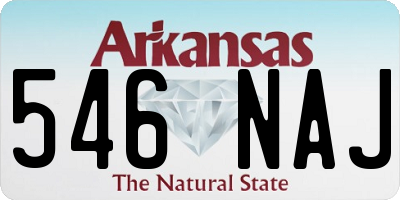 AR license plate 546NAJ