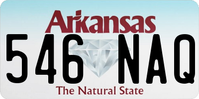 AR license plate 546NAQ