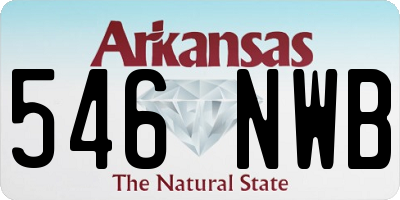 AR license plate 546NWB