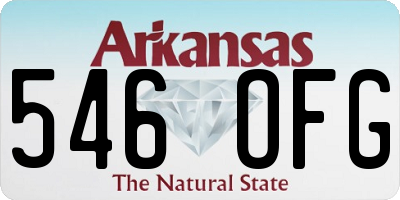 AR license plate 546OFG