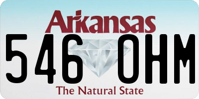 AR license plate 546OHM