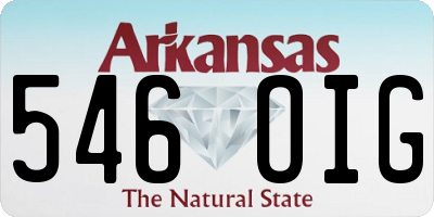 AR license plate 546OIG