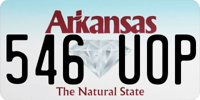 AR license plate 546UOP