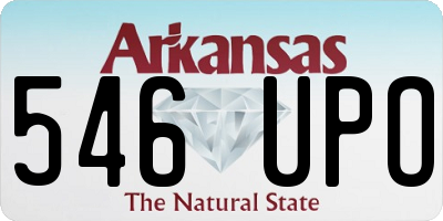 AR license plate 546UPO