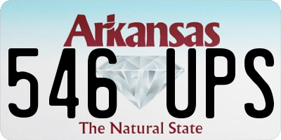 AR license plate 546UPS