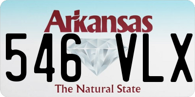 AR license plate 546VLX