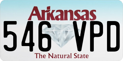 AR license plate 546VPD