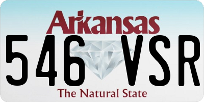 AR license plate 546VSR