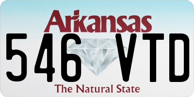 AR license plate 546VTD