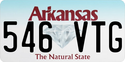 AR license plate 546VTG