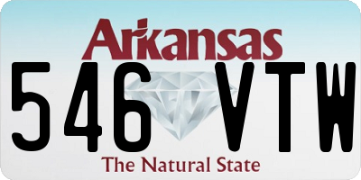 AR license plate 546VTW