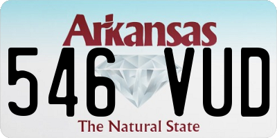 AR license plate 546VUD