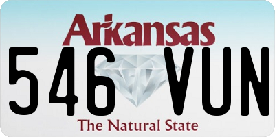 AR license plate 546VUN