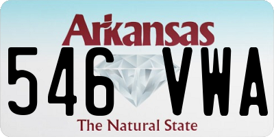 AR license plate 546VWA