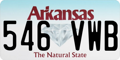 AR license plate 546VWB