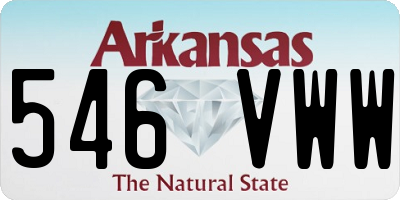 AR license plate 546VWW