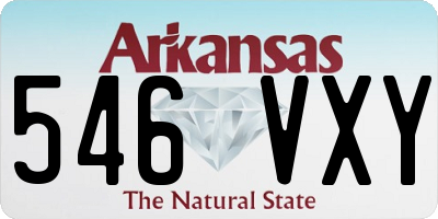 AR license plate 546VXY