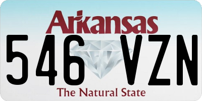 AR license plate 546VZN