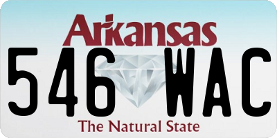 AR license plate 546WAC