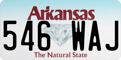 AR license plate 546WAJ