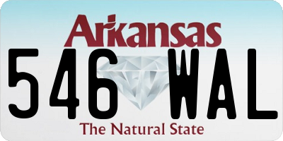 AR license plate 546WAL