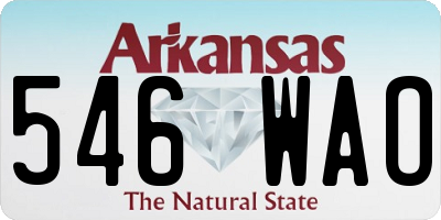 AR license plate 546WAO