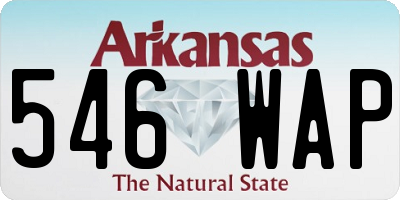 AR license plate 546WAP