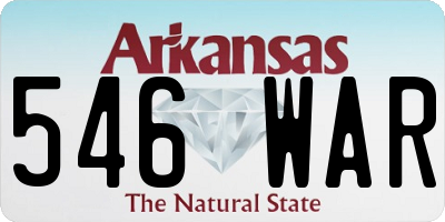 AR license plate 546WAR