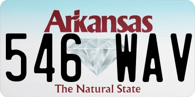 AR license plate 546WAV