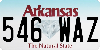 AR license plate 546WAZ